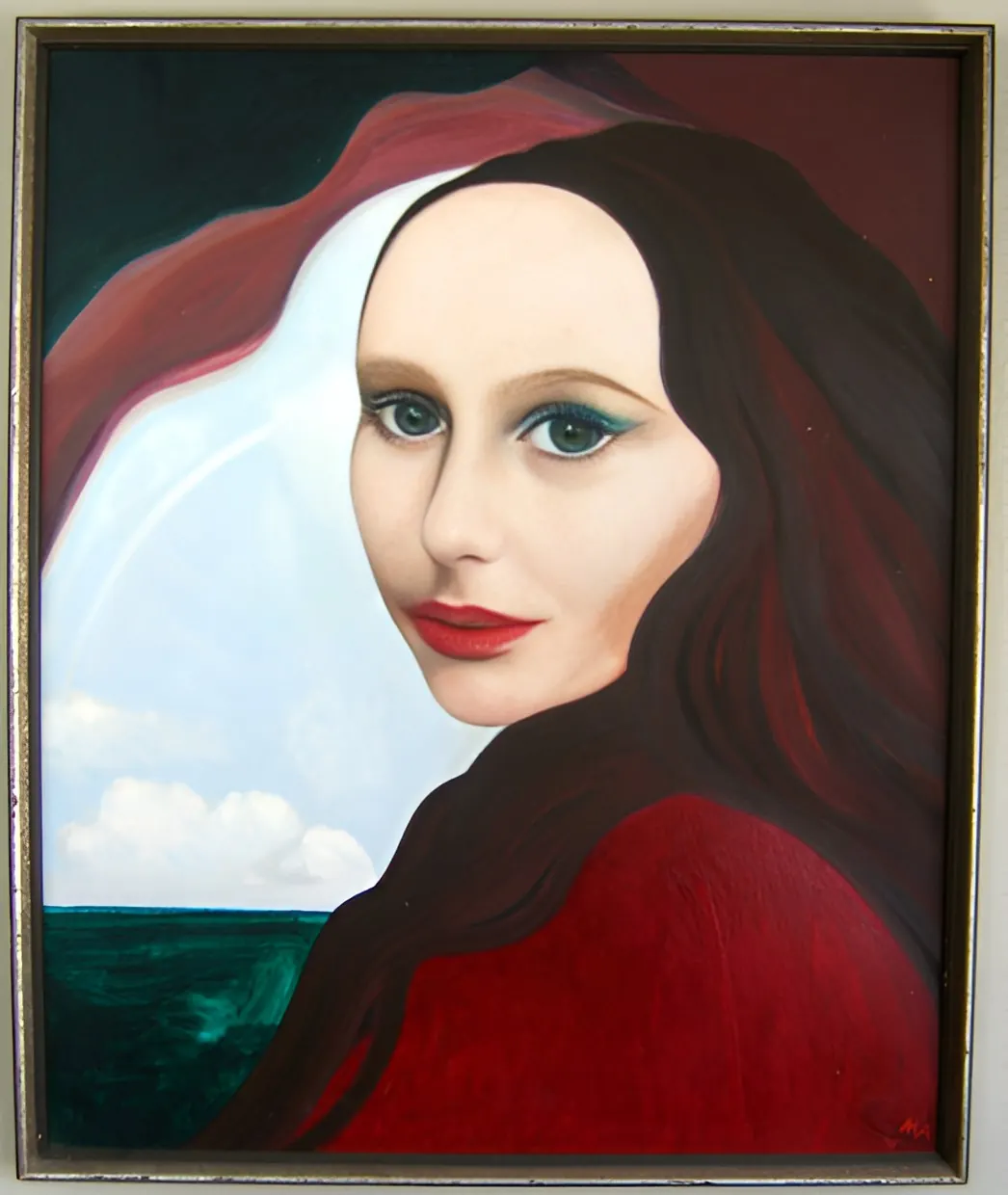 Madonna in Red portrait painting by Mary Jill Alice Roe Bennett