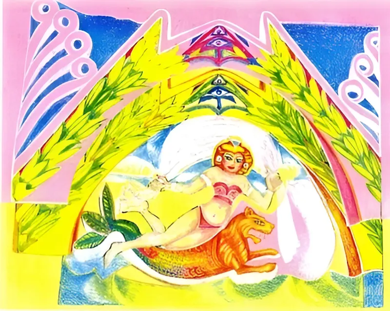 Artwork from Mary Jill Alice Roe Bennett used to introduce the Leonardo Adoration page